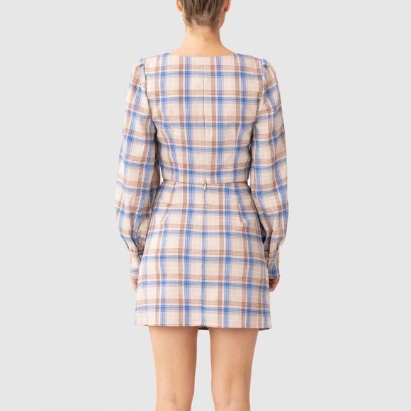 The Fifth Label Baseline Skirt in Bone Check - Picture 3 of 8